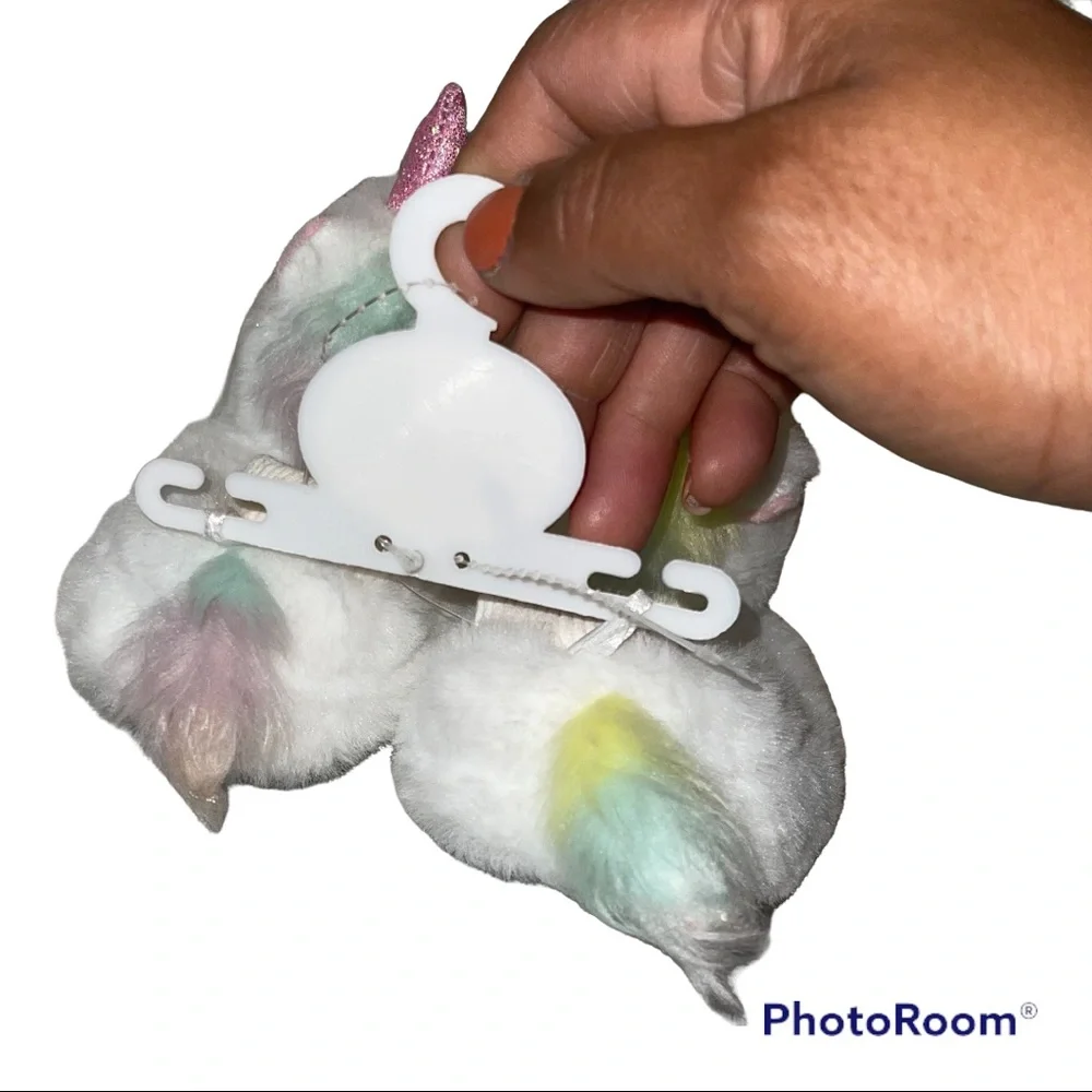 Little Me Baby Girl Unicorn Slippers | Rainbow Pastel | 0-6 Months NWT